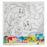 Pictura pe numere Delfin 30 * 30 cm, Grafix