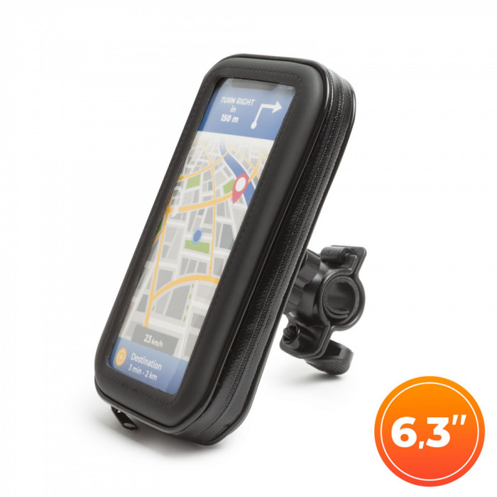 Wheel Zone - Husă pt. telefon pt. biciclete - cu suprafaţă tactilă - max. 6,3&rdquo;