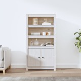 vidaXL Dulap &icirc;nalt, alb, 80x35x154 cm, lemn masiv de pin