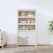 vidaXL Dulap &icirc;nalt, alb, 80x35x154 cm, lemn masiv de pin 823520