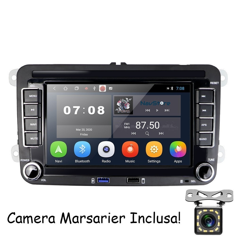 Navigatie Android 10 Dedicata 7Inch,VW/Skoda/Seat/Passat/Golf + Camera  Marsarier | Okazii.ro