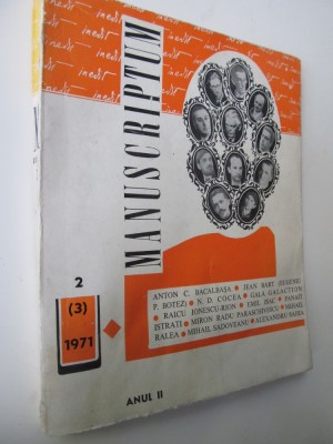 Revista Manuscriptum 2 (3)/1971 Anul II foto