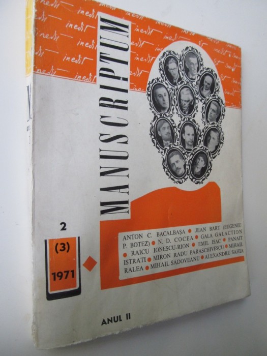 Revista Manuscriptum 2 (3)/1971 Anul II