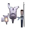 Set Suport Feeder Windblade cu Senzor Muscaturi LED &amp; Tija Reglabila, Universal, Metalic, Pescuit Noapte