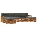 vidaXL Seturi de canapele cu pernă 6 pcs Lemn Solid de Acacia 3383690