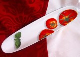 PLATOU PORTELAN PPD GERMANIA DECOR CU ROSII SI BUSUIOC 40 CM