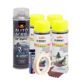 Kit complet reparatie si vopsire jante culoare Galben Fluorescent, V4, AVEX