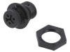Conector circular mamă 3 PIN, 8A, argintat