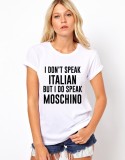 Tricou dama alb - I speak - M
