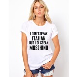 Tricou dama alb - I speak - L