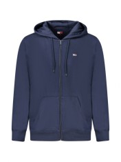 Hanorac cu fermoar barbati, cu mini logo brodat, Regular fit, Bleumarin, S