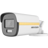 Camera supraveghere analog 2MP ColorVu, Smart-Hybrid light, PoC, Lentila 2.8mm, IR 40m, Lumina Alba 40m, Microfon, Alarma - Hikvision DS-2CE12DF3T-LSE