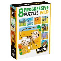 Headu - 8 puzzleuri progresive animale salbatice