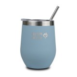 Cana termoizolanta cu pai Nava 360ml albastru FitLine Training