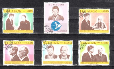 A12 S2 4 - Timbre foarte vechi - Ecuador - JF Kennedy foto