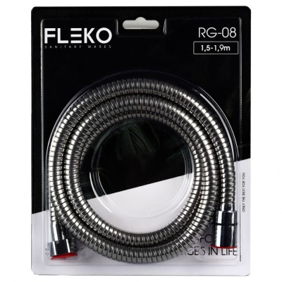 Furtun de dus flexibil din otel inoxidabil, Lungime 190 CM FLEKO RG-08-A Innovative ReliableTools foto