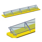 Sistem complet montaj pe beton pentru 4 panouri fotovoltaice, 30&deg;, Breckner