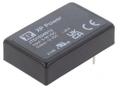 Convertor DC/DC 15W 9-36V la 12V 1250mA foto
