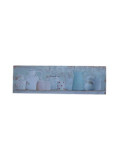 Tablou Pastoralism, OEM, canvas, vintage, 100x30x2.7 cm, Albastru