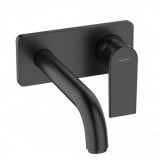 Baterie lavoar cu montaj incastrat, negru mat (matt black), Hansgrohe Vernis Shape