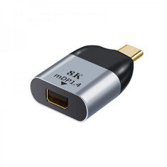 Adaptor convertor USB-C Type-C tata la Mini DP mama, Ultra HD 8K