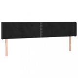 Cumpara ieftin Tablie de pat cu aripioare negru 163x16x78/88 cm catifea