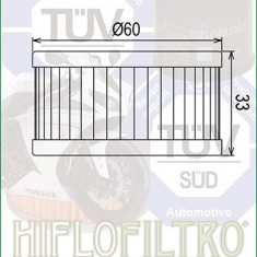 Filtru Ulei HF136 Hiflofiltro Suzuki 16510-38240 Cod Produs: MX_NEW HF136PE