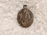 SFANTUL IOAN BOTEZATORUL medalion UNICAT vechi JUAN BAUTISTA in spaniola SUPERB