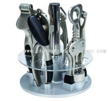 Set ustensile de bucatarie, Bohmann, 6 piese, suport rotativ, inox foto