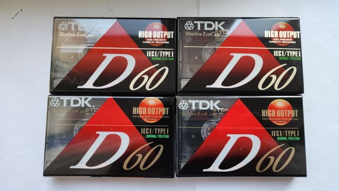 Lot 4 Casete TDK D60 TYPE I Normal Bias Sigilate