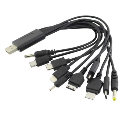 Cablu USB universal, cu 10 capete, L100638 foto
