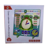 Joc Multifunctional Calendar Montessori, Ceas, Invata Timpul cu Broscuta Inteligenta