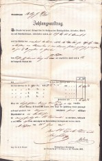 A3094N Ordin de plată, 1855, T&acirc;rgu Lăpuș, Maramureș, limba germană