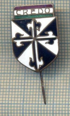 Y 588 INSIGNA -RELIGIOASA -CREDO -SUEDIA -PENTRU COLECTIONARI-REPARATA foto