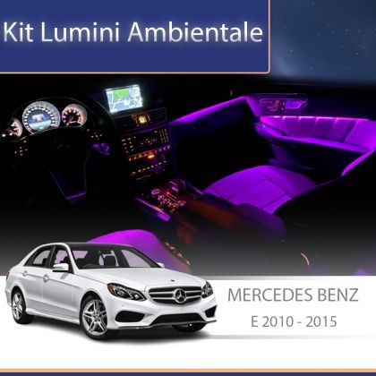 Lumini ambientale Mercedes E W212 2010-2015 dedicat set complet cu trimuri control telefon sau sistem original CarStore Technology