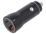 &Icirc;ncărcător Auto USB A și USB C, 12-24VDC