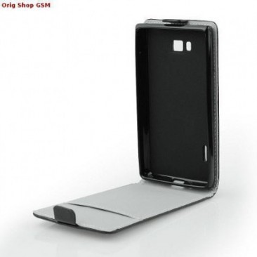 HUSA SLIM FLIP FLEXI ALCATEL ONE TOUCH IDOL X (6040) NEGRU foto