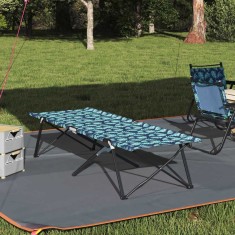 Pat pliabil pentru camping Pliere model frunze 206 x 76 x 74 cm