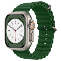 Techsuit - Watchband (W038) - Apple Watch 1/2/3/4/5/6/7/8/9/10/SE/SE 2 (38/40/41/42mm) - Army Green foto