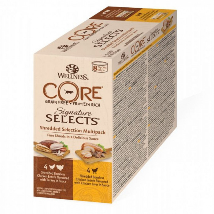 Wellness CORE Signature Selects Shredded Selection Multipack 8 x 79 g