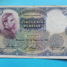 SPANIA 50 PESETAS 1931 (95)