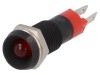 Lampă de control LED roșie 24-28V IP67 metal &Oslash;8,2mm