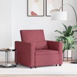vidaXL Sofa pat 3 &icirc;n 1 convertibil din țesătură bordou
