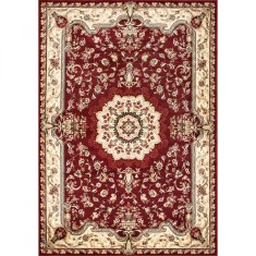 Covor Model Lotos 1520-210, Marime 60 x 110 cm, Grena, Rosu, Inaltime Fir 8 mm, Antialergic, Polipropilena, Living, Dormitor, Sufragerie, Birou