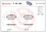 BREMBO P 06 086 PRIME LINE set placute frana,frana disc