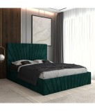 Pat Tapitat Toma Verde+ Saltea Lux Ortopedica 160x200cm