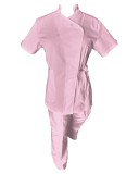 Costum Medical Pe Stil, Roz Deschis cu Elastan, Model Andreea - 4XL, 2XL