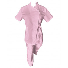 Costum Medical Pe Stil, Roz Deschis cu Elastan, Model Andreea - 2XL, XL