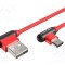 Cablu USB 2.0 NATEC USB A unghiular - USB C unghiular 1m roșu