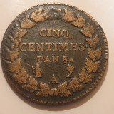 Franța 5 centimes an 5 / 1796 A / Paris, Europa